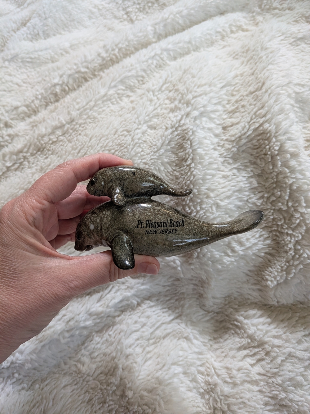 Pt. Pleasant Beach New Jersey Brown Manatee Figurine - Reptile/Pet Decor Shore